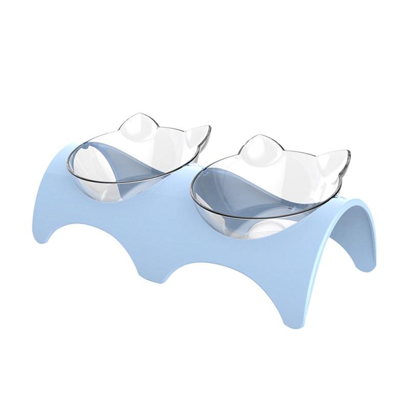 

Pet Cat Double Bowls Water Feeder Pet Drinking Dish Feeder Cat Puppy Feeding Supplies Small Dog Accessories