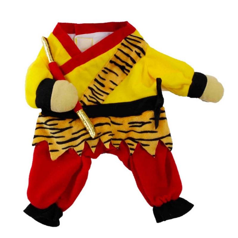 

Standing Monkey King Pet Transformation Suit Crossdresser Costume Soft Dog Q0KA, As pic
