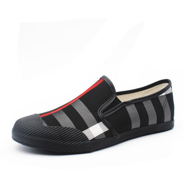 

2021 Black and khaki canvas shoes men loafers black canvas leather insole men's casual shoes men's flat