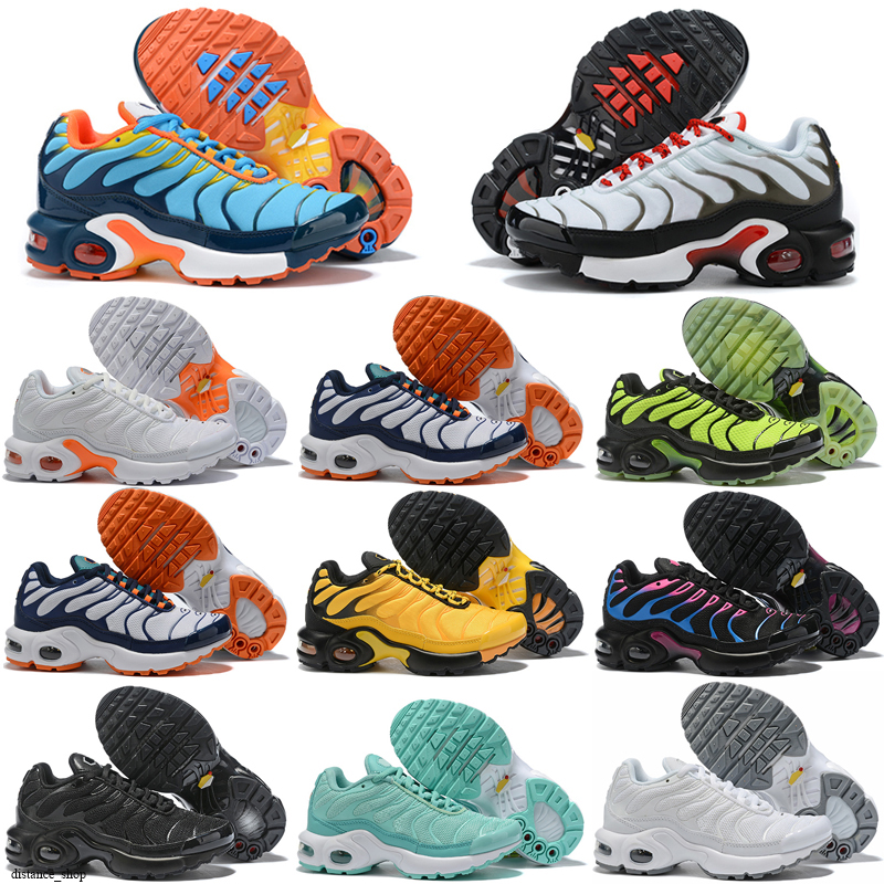 Nike Air Max TN Plus Chaud 2021 TN Chaussures d'athlétisme pour enfants Enfants Boys Basketball Chaussures Child Huarache Legend Blue Sneakers Ta