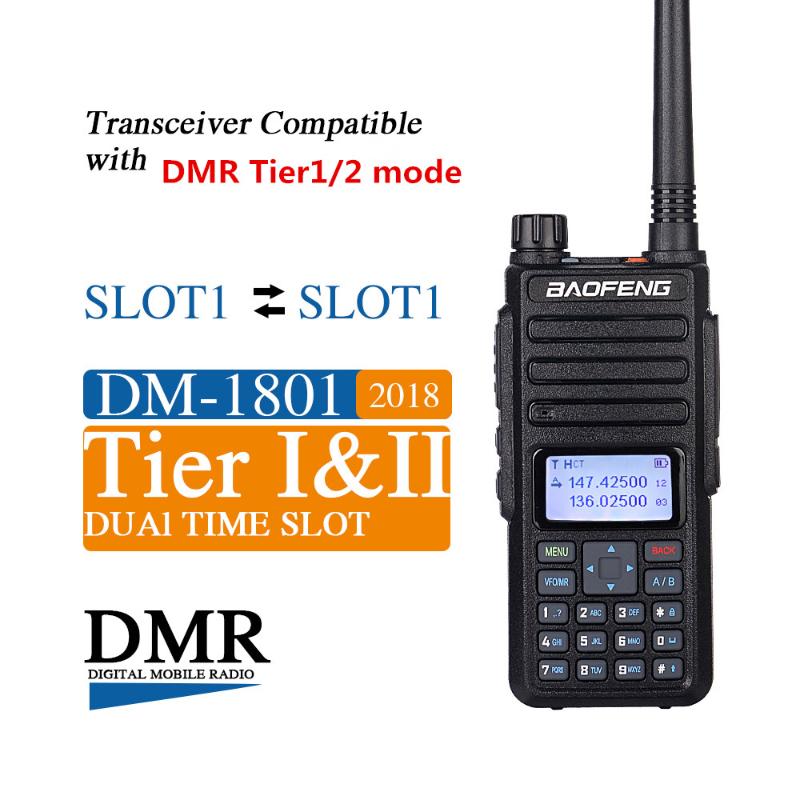 

NEW 2020 Baofeng DM-5R DM-1801 DMR Portable Walkie Talkie Digital Two-Way Radio Transceiver Compatible With Moto Tier I/II