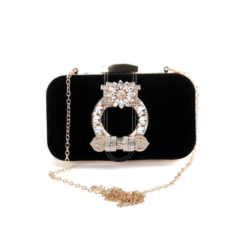 

Meloke 2020 high quality women velour wedding bags luxury diamond flowers clutch wallets banquet bags for ladies MN1265