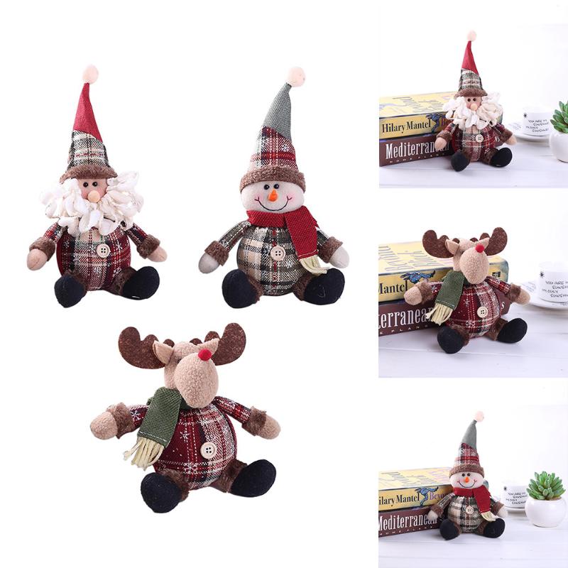 

Christmas Tree Hanging Doll Plush Santa Snowman Elk Doll Oranments Xmas Tree Pendant Christmas Party Decor New Year Gifts