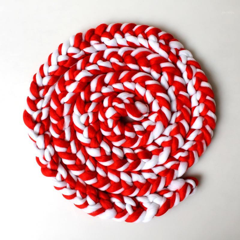 

300 cm Newborn basket stuffer baby photography props colorful newborn shooting blanket rope knitting infant toddler photo shoot1, Red