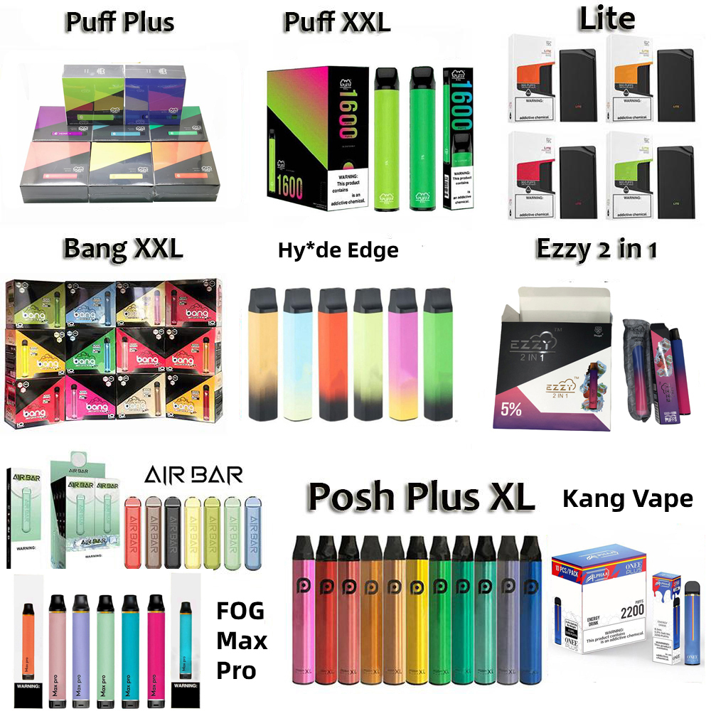 

Puff Bar Plus Bang XXL Posh Plus XL Max Pro Airbar Disposable Vape Pen Puff XXL Bars 800 1600 Puffs e cigarettes Vapes