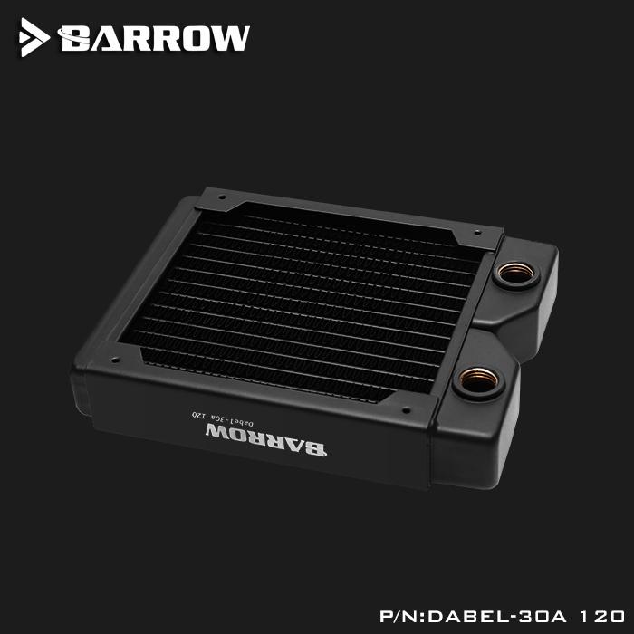 

BARROW 30mm Thickness Copper 120mm Radiator Computer Water Discharge Liquid Heat Exchanger G1/4 Threaded use for 12cm Fans