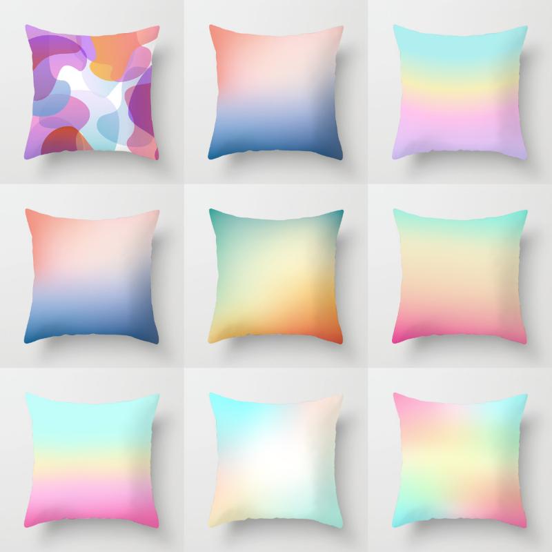 

Pillow Cushion Cover Polyester Colorful Icecream Decorative Pillows For Couch/Car Modern Nordic Pink Blue Violet Pillow Covers, Crs08-7