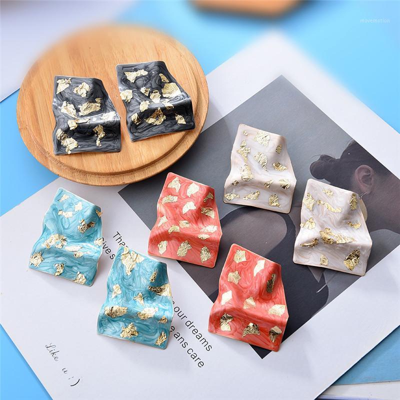 

European American Style Restoring Ancient Ways Exaggerated Iron Irregular Geometric Metal Earrings Women Jewelry Accessories1