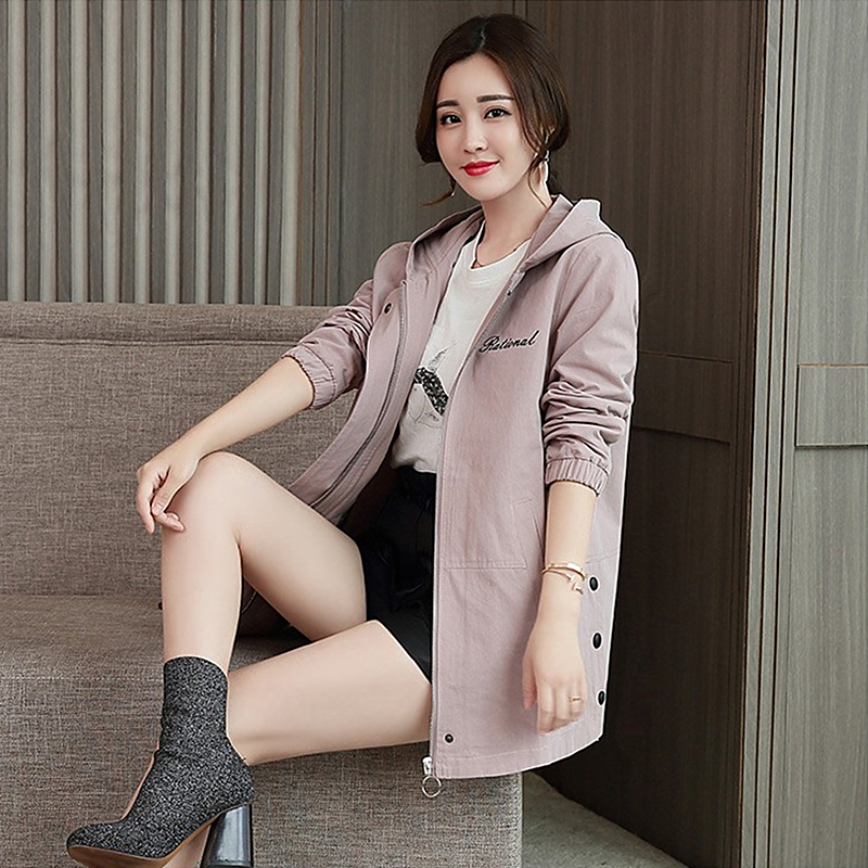 

Women in New the with Hooded Blunt Loose Wardrobe Fine Long-sleeved Coats Long Color Solid Length Section Jlri NSVX, Unkcamelunk