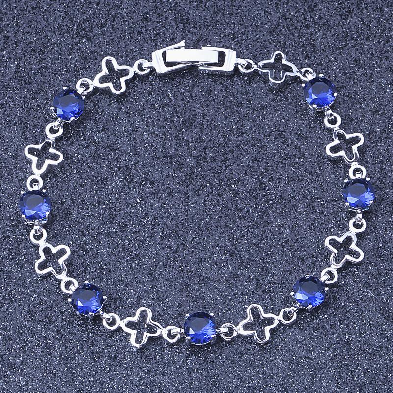 

Trendy Wedding Blue Zircon & Crystal Silver Colour For Women's Bracelet S119