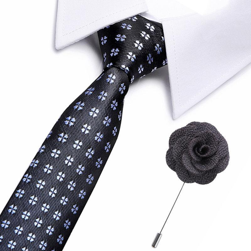 

Neckties Men's Stripe Lattice Wedding Brooch Ties Polyester Jacquard 100% Silk Men Tie Formal Dress Accessories Men Classic Tie1