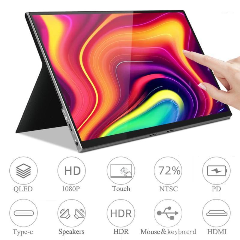 

NEW 15.6" QLED Portable Touch HDR Gaming Monitor For Phone PS4 Switch Xbox 1080P Type C PC Laptop Extended Touch Screen1