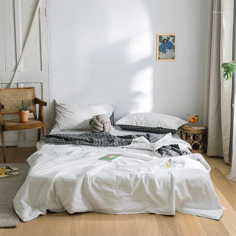 

washed cotton bedspreads summer winter all season solid quilt for girl embroidered blanket for  single bed Nordic bed throw1, 06