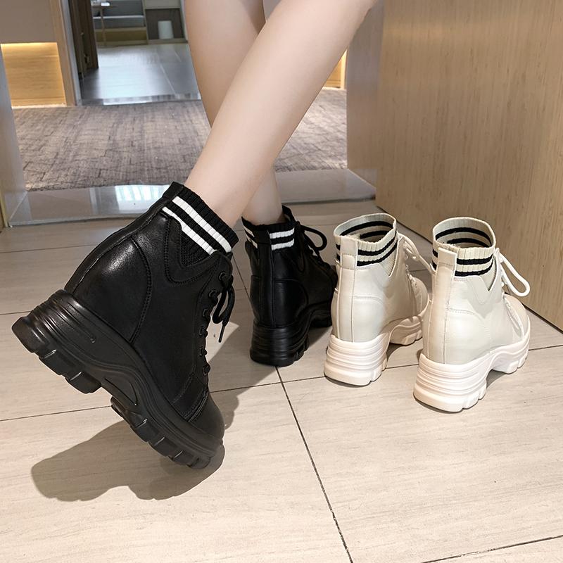 

Women's Boots Autumn Booties Woman 2020 High Heels Winter Footwear Lace Up Boots-women Round Toe Shoes Stiletto Ankle Rock