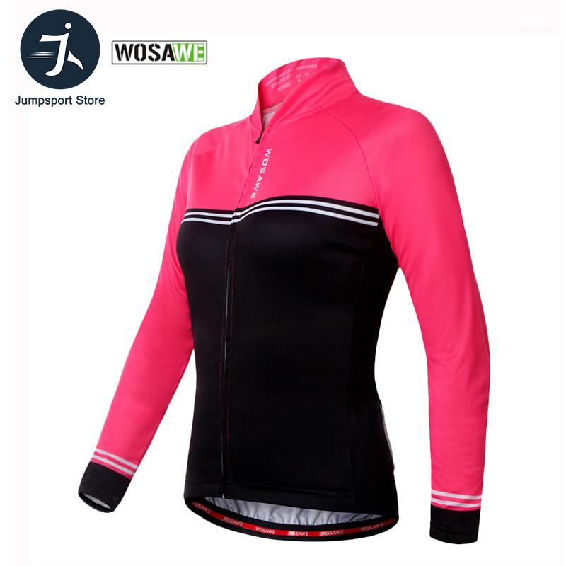 

WOSAWE Women' Cycling Jerseys Ropa Ciclismo Long Sleeve Bike Shirt Tops Bicycle Sportswear Autumn Spring Ladies Downhill Jacket1, As pic