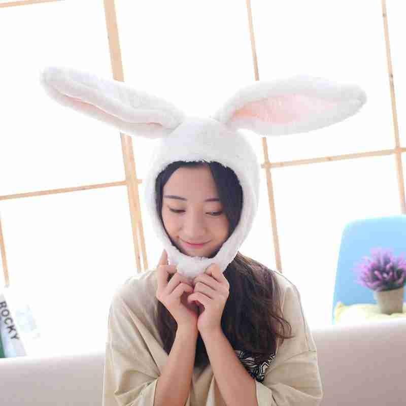 

Cute Ears Hat Hood Hat With Earflaps Halloween Party Cosplay Women Girls Long Cap Plush Ears Accessories