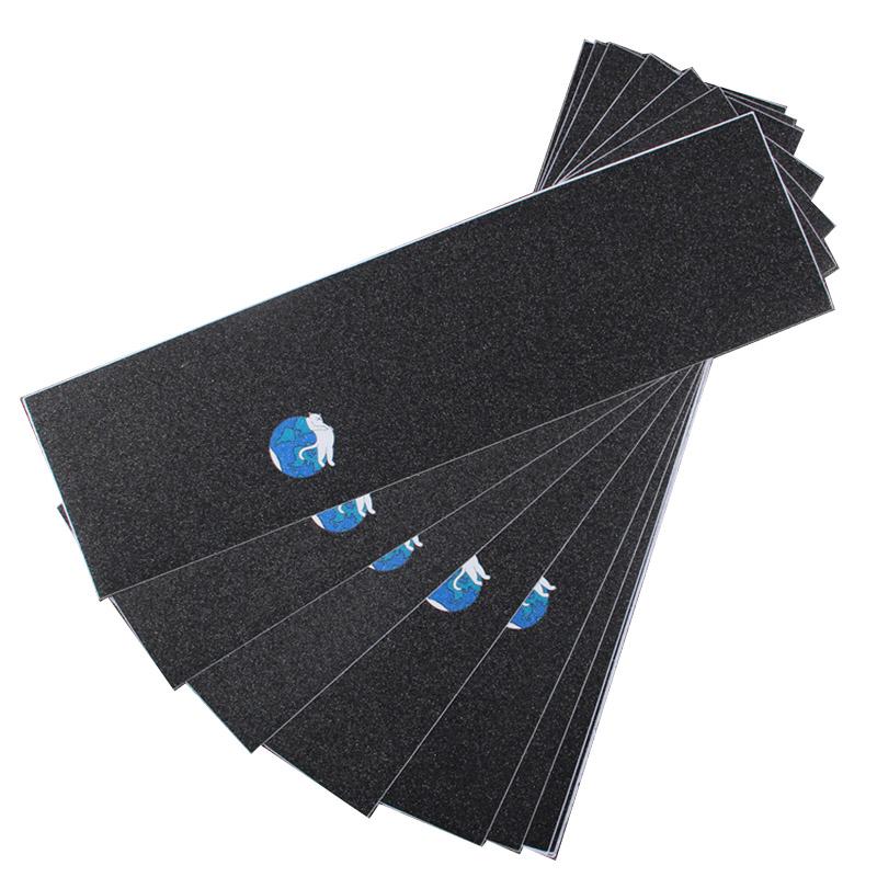 

Skateboard Fine Sandpaper Both Sides Stick Feet Non-slip Waterproof Professional Authentic Double Rocker Abrasive Paper, Earth cat