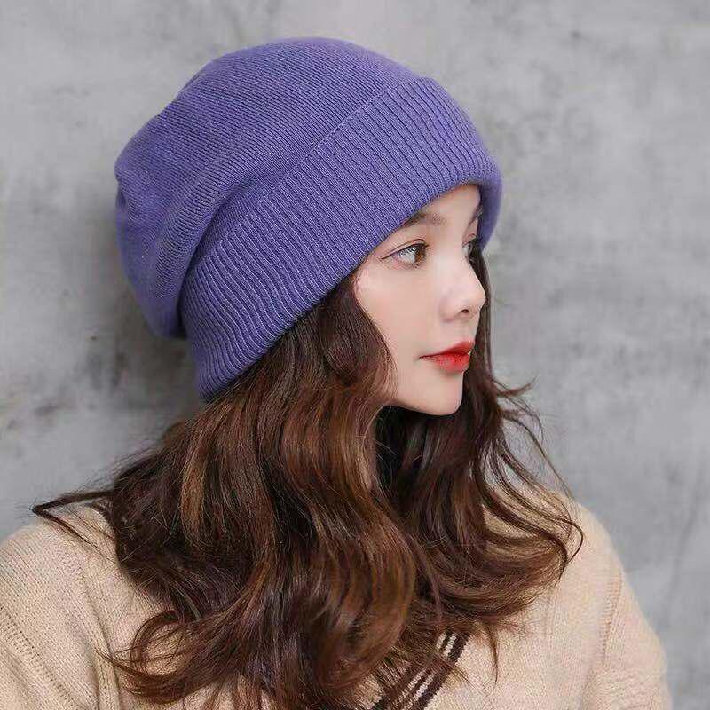

Winter Solid Color Knitted Hat Skullies Cap Beanie Hats for Women Warm Soft Thick Slouchy Bonnet Cap Casual Streetwear Beanies, Yellow