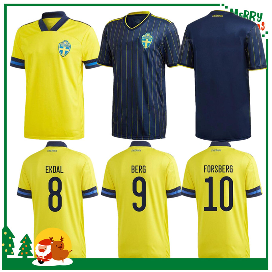 

2021 2022 Sweden National soccer jerseys IBRAHIMOVIC KALLSTROM FORSBERG Adult Men + kids kit football soccer shirt, 2020 sweden home