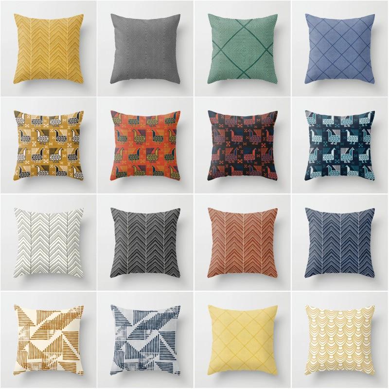 

Cushion/Decorative Pillow XUNYU Geometric Print Decorative Throw Case Polyester Cushion Cover YL022