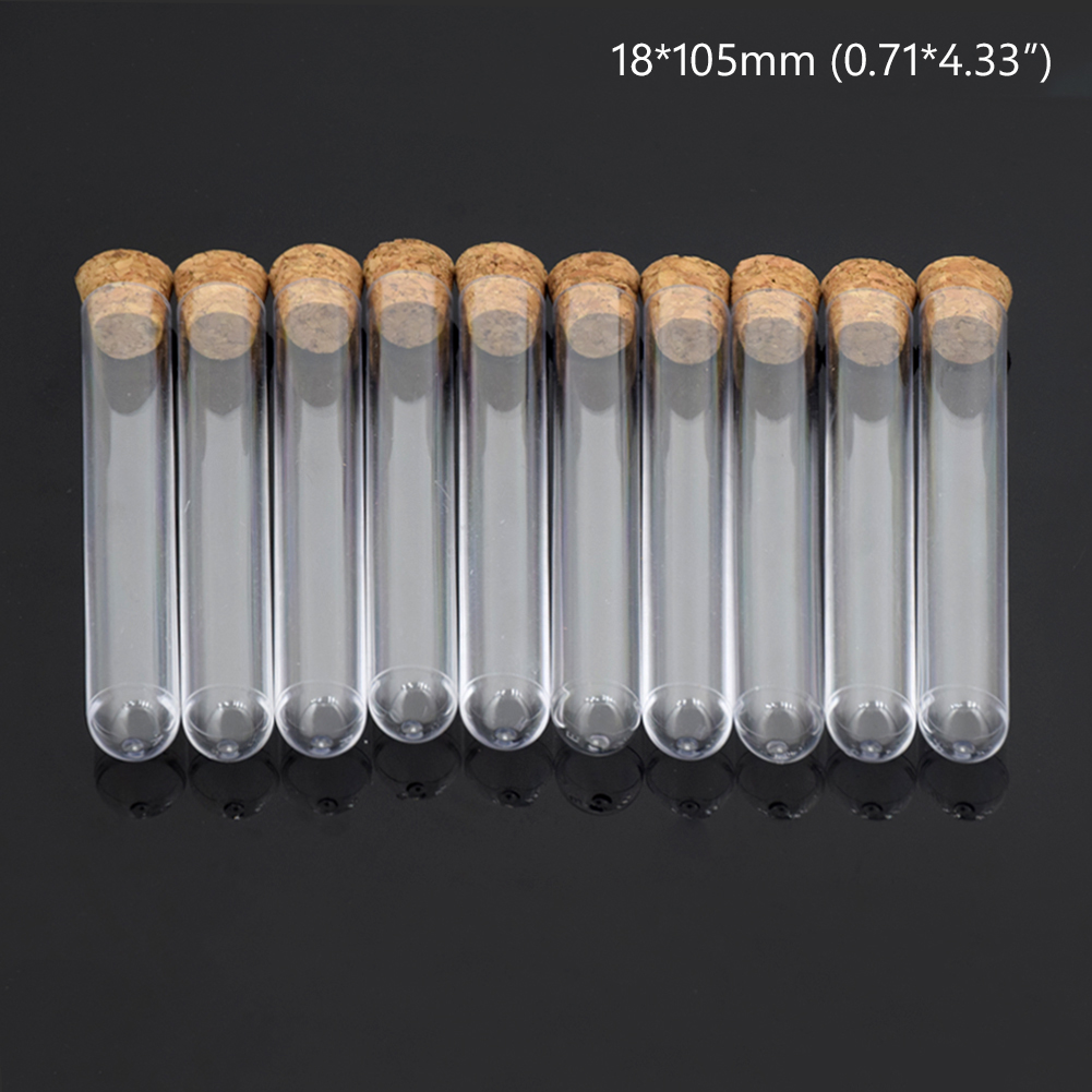 Download 2021 Test Tube Coffee Powder Storage Bottle Transparent PS Hard Plastic With Cork Stoppers For ...