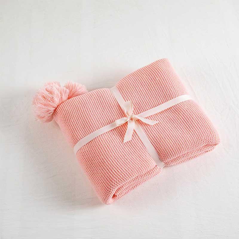 

Nordic Pure Cotton Knitted Sofa Nap Throw Cover Blanket Solid Colors Soft Cozy Office Air Condition Travel Home Bedding Blankets1