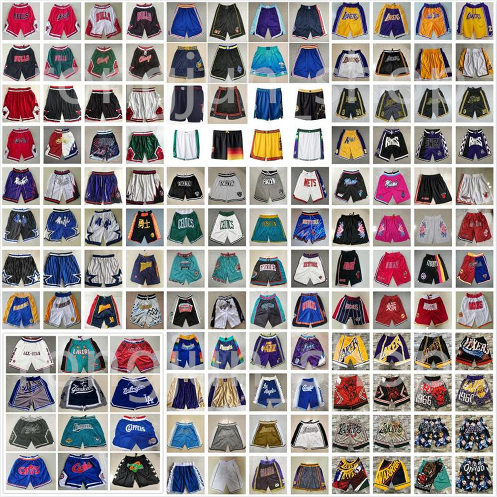 

2022 Stitched JustDon Basketball Pocket Retro Shorts Top Quality Hip Pop Pant With Pockets Zipper Sweatpants Baseball Short Man Size -XXL, Picture