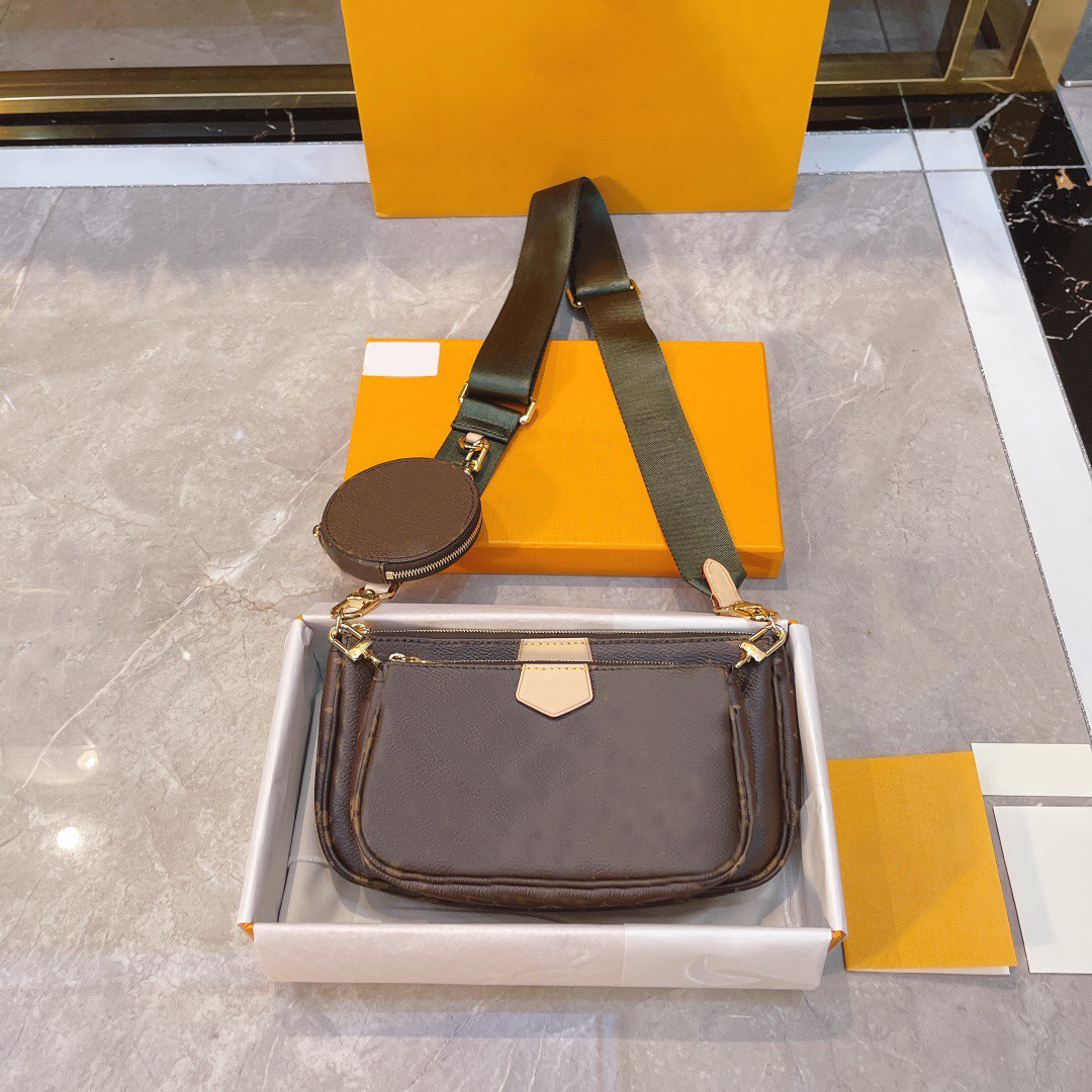 

MULTI POCHETTE Shoulder Clutch Crossbody Bag Handbag Imitation Brand Vintage Wallets Backpacks Square Chain Three-piece Women Luxury Designers Purse V-1, Accessories