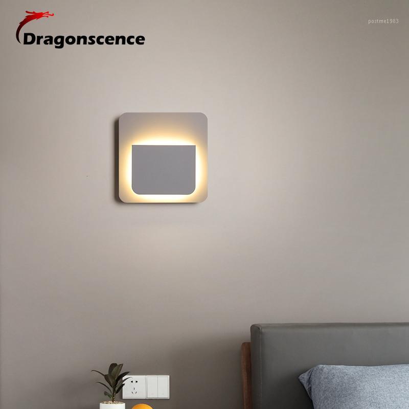 

New design Round square creative LED wall light led bedroom bedside deco supplementary with Lustre corridor wall lamps1