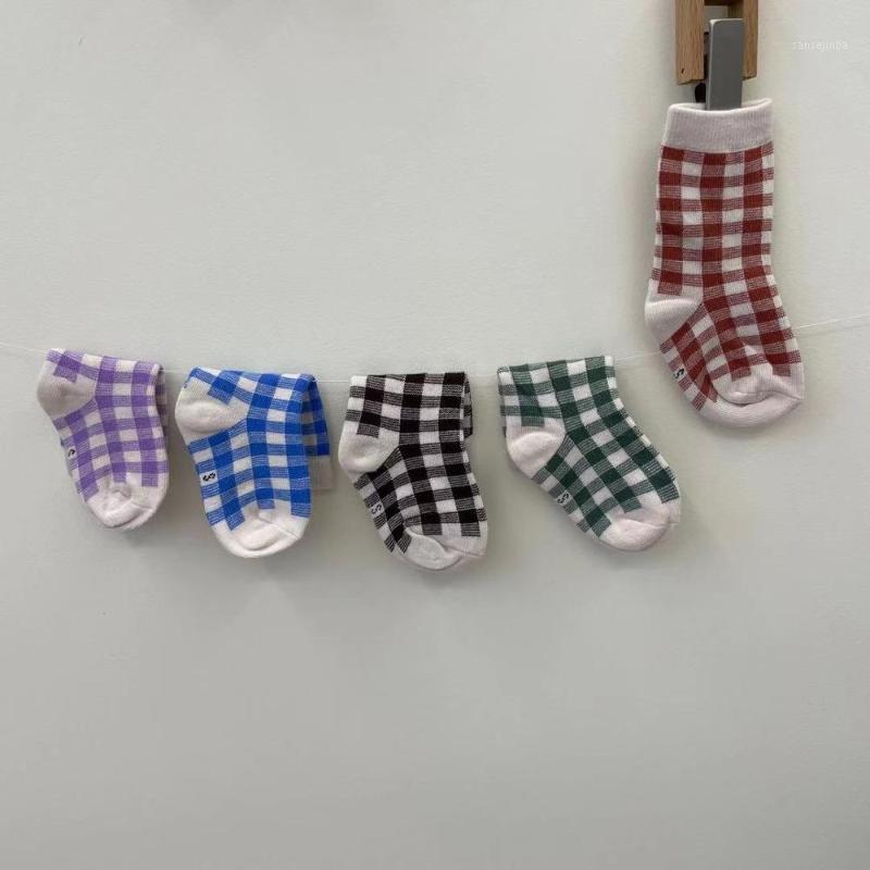 

MILANCEL Spring New Baby Socks 5 Pairs/lot Geometric Baby boys and Girls Socking Middle Length1, Multi