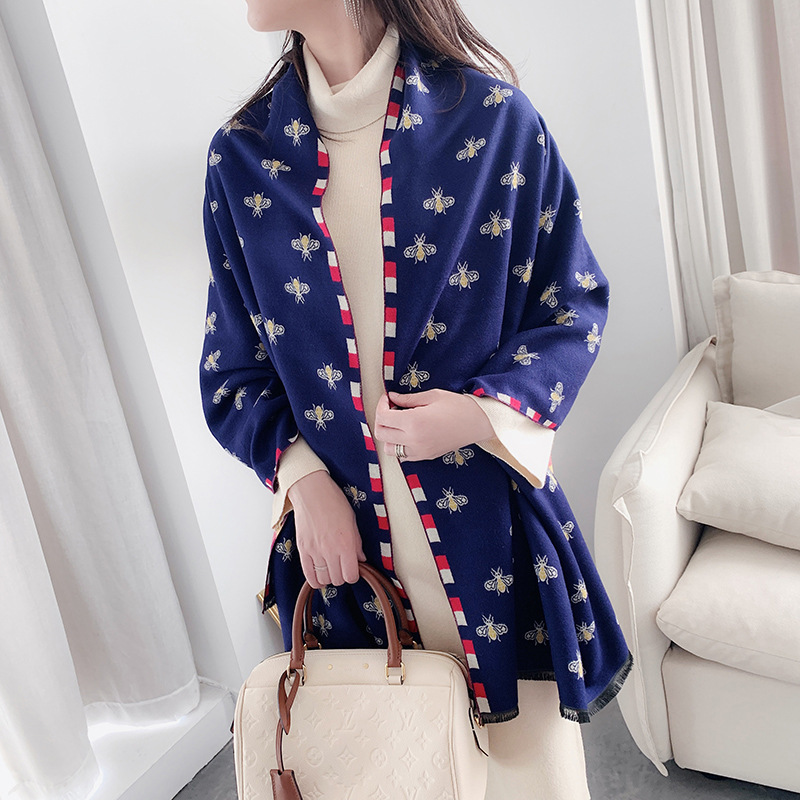 

2020 female cashmere fashion warm thich neck bandana pashmina xales and wrap lady sjaal scarf stoles