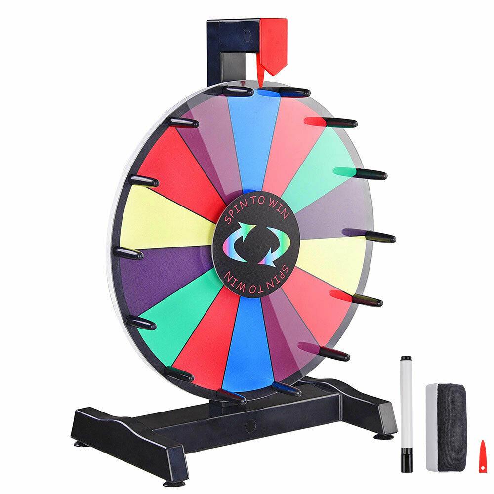 

WinSpin 12" Editable Color Prize Wheel Fortune Spin Game 14 Slots Tradeshow