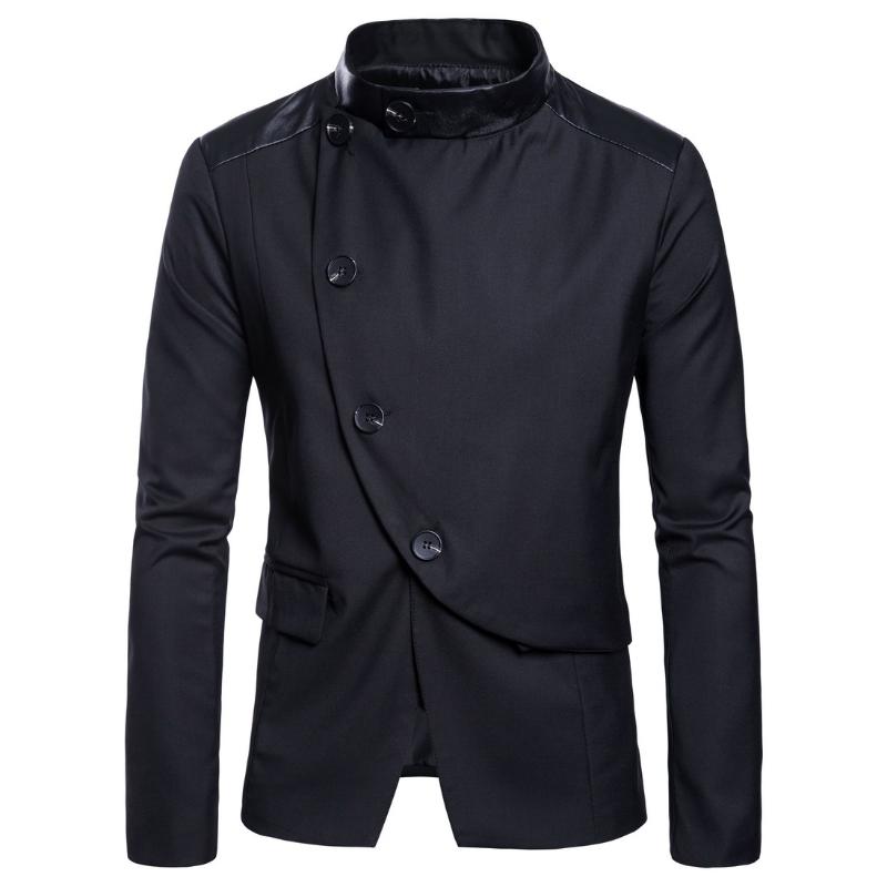 

Spring Jacket For Men Turn Down Single Breasted Fashion Man 2020 Men' Jackets And Coats Casual Black Red NZ642