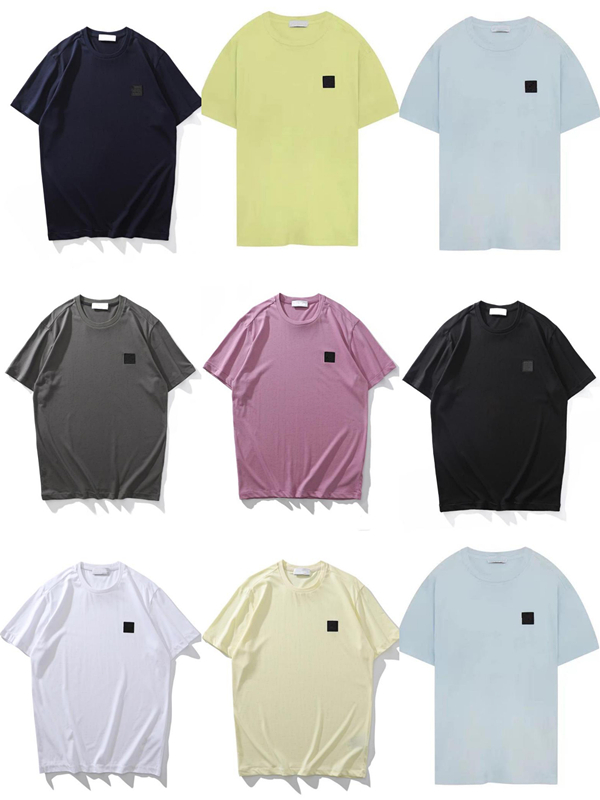 

22ss Men's designer casual tee short-sleeved Polos sports men tshirt simple icon high quality loose solid color T-shirt men's fashion shirt, White;black