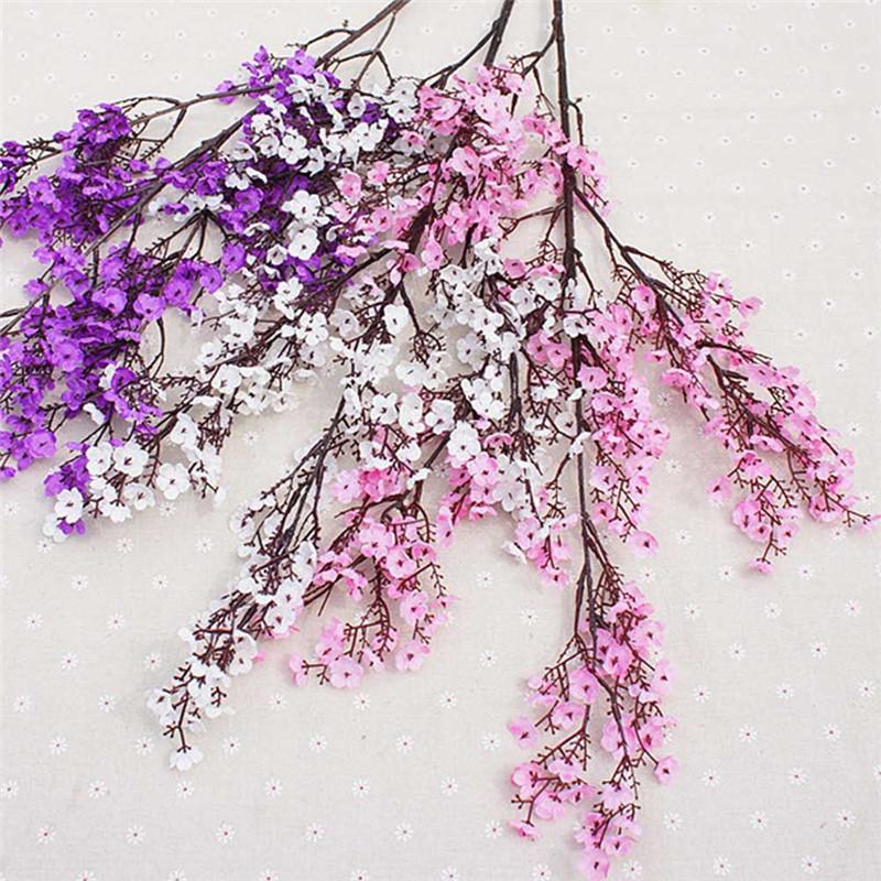 

Artificial Gypsophila Flowers Artificial Flowers Peach Blossom Simulation Flower For Wedding Decoration fake Home Decor, Blue