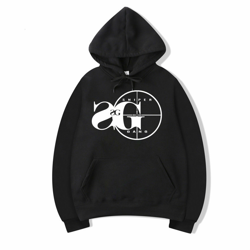 

Vsenfo Sniper Gang Hooded Sweatshirt Kodak Black RAP Hip Hop Unisex Hoodie Cool Version Street Pullover Hoodies Men Women C1118, Black;white
