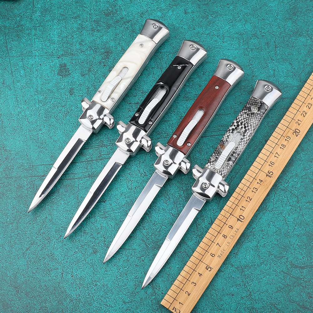 

9 inch automatic knife Alex 440C camping collection field survival tool outdoor tactical hunting folding knife outdoo