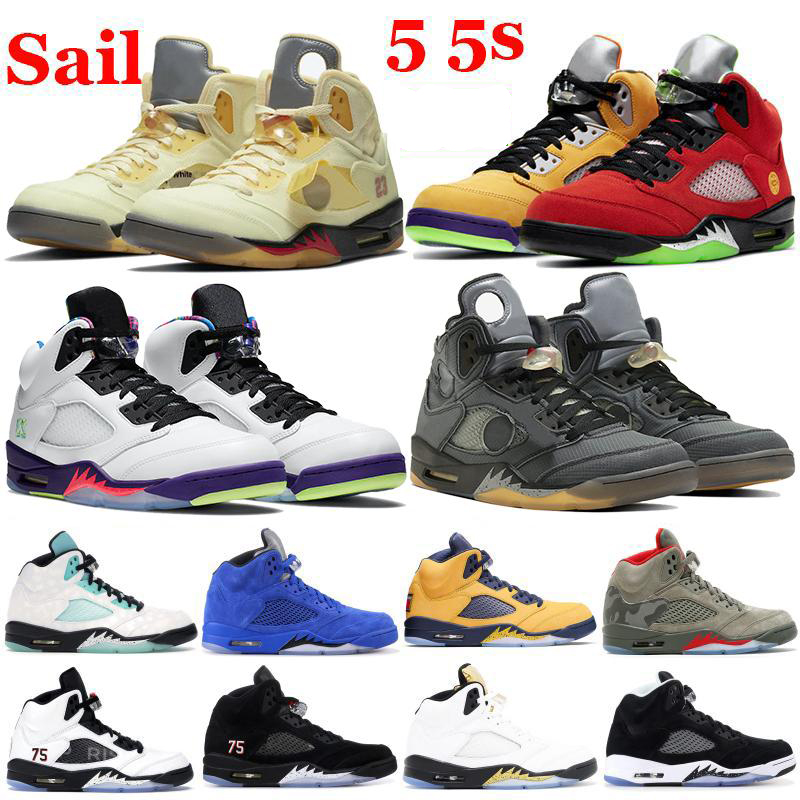 

Top What The Jumpman 5 5s men basketball shoes Alternate Bel sail grape top 3 Michigan sneakers Fire Red Silver Tongue running trainers, 33 shoe box