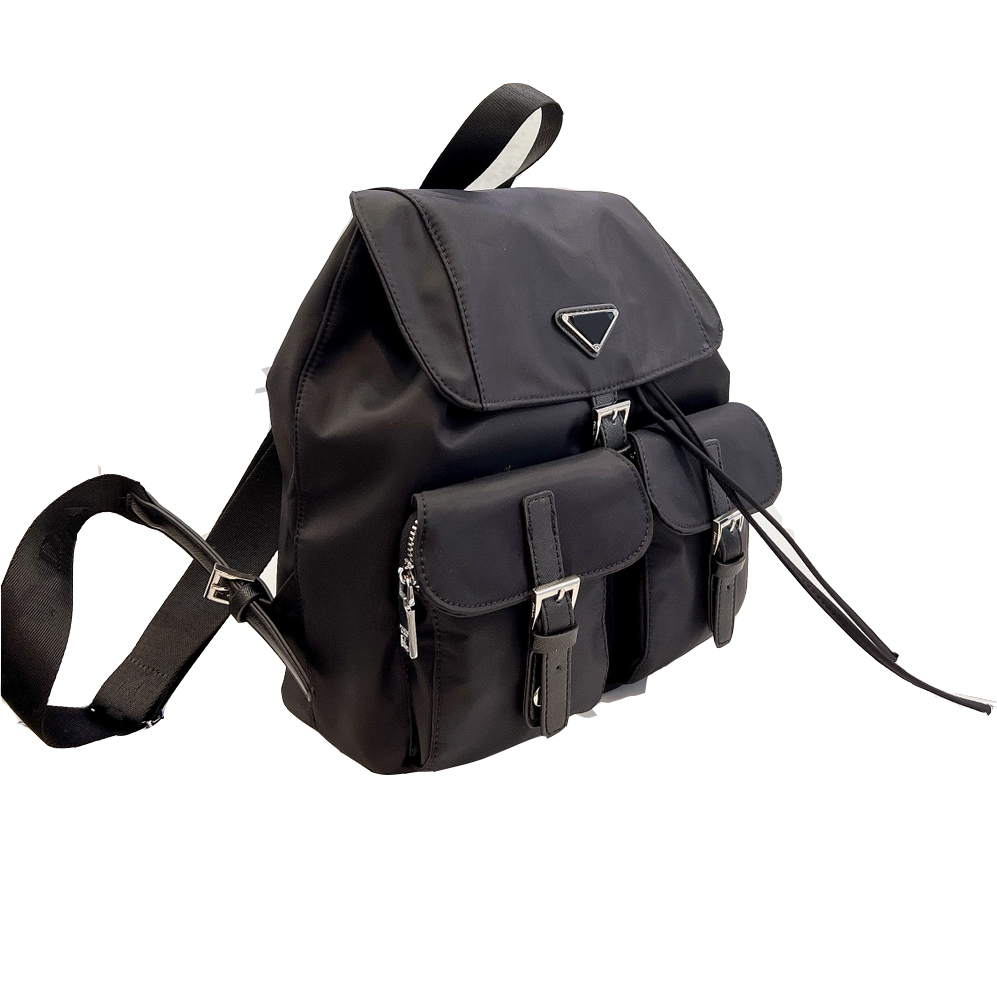 

Designers Backpack Womens Recycled Nylon Letters Mini Shoulder Cross Body Messenger Bag Luxury Backpacks Sylvie Travel Bags Ladys, Black