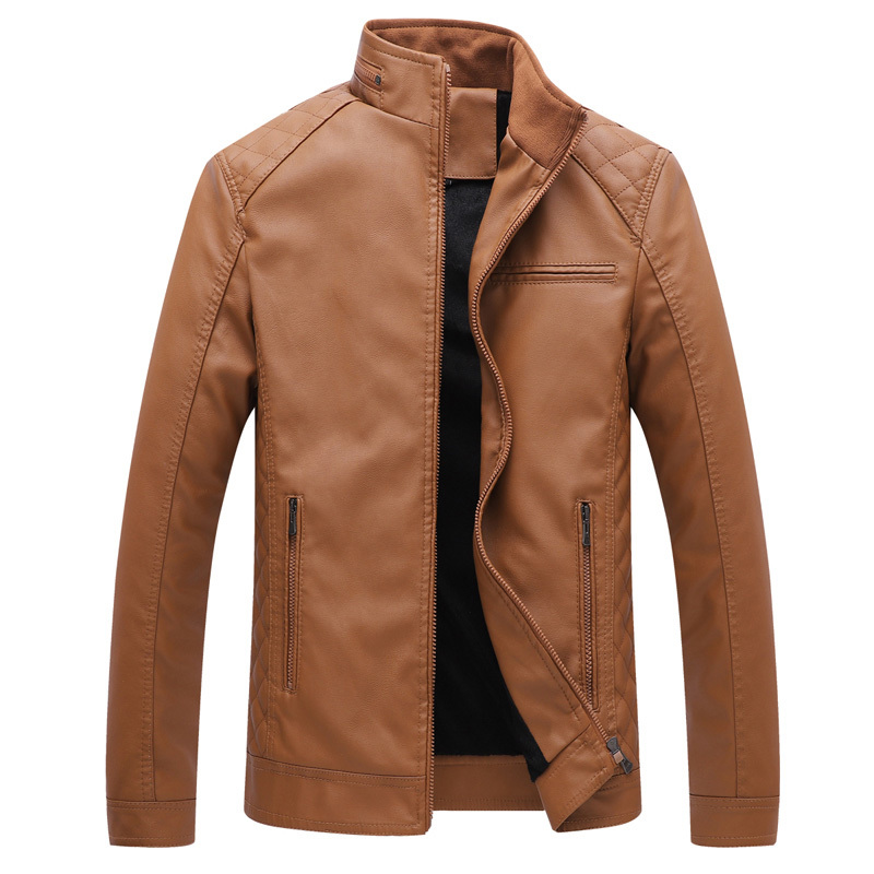 

2021 New Autumn Winter Motorcycling Plutonium Jackets From Men's Leather Jacket Elastic Black Fashions Outerwear 304 O7H4