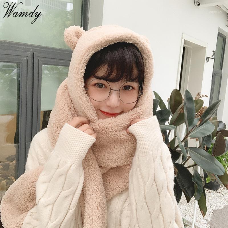 

Warm Lamb Hat Fashion Hat Ears Sweet Cute Cap Gifts Beanies Hairy thick1, Beige