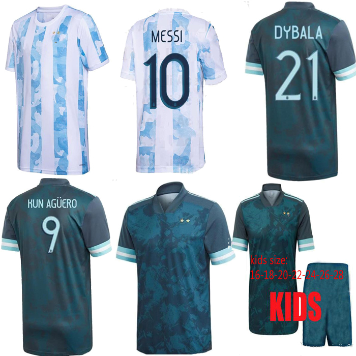 

TOP quality 2020 2021 Football Shirt AGUERO DYBALA maillot de foot Argentina Jersey Home Away AGUERO MESSI KUN, Black;yellow