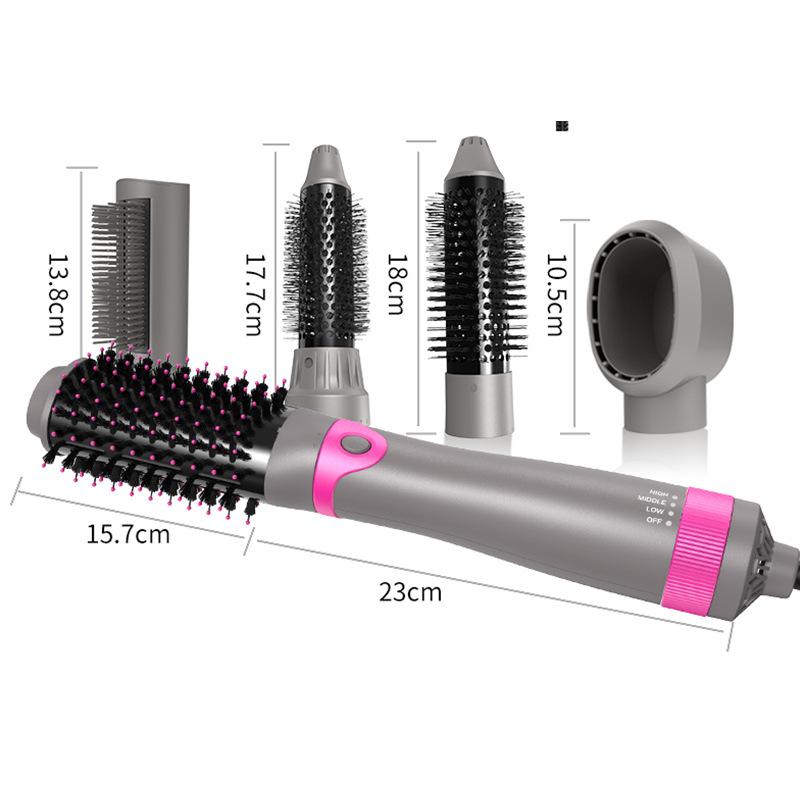 

220V Step Electric Hot Air Brush Multifunctional Negative Ions Hair Blow Dryer Straightener Brush Smooth Frizz & Ionic