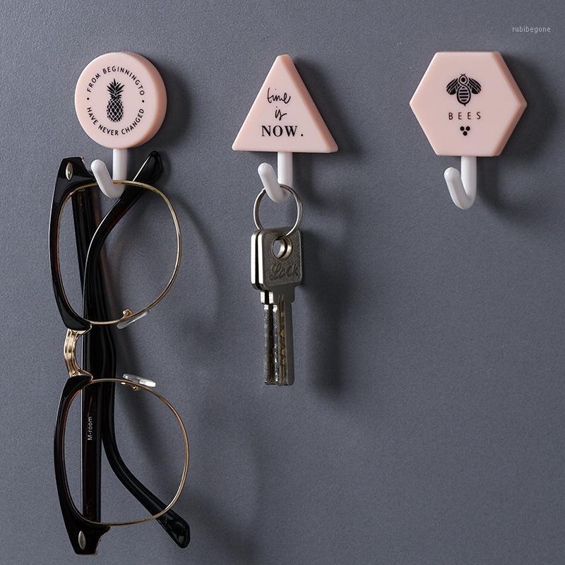 

19 Concise Northern Europe Wind A Hook Three-piece Paste Type Geometry Modeling Small And Exquisite Portable Nothing Trace A1