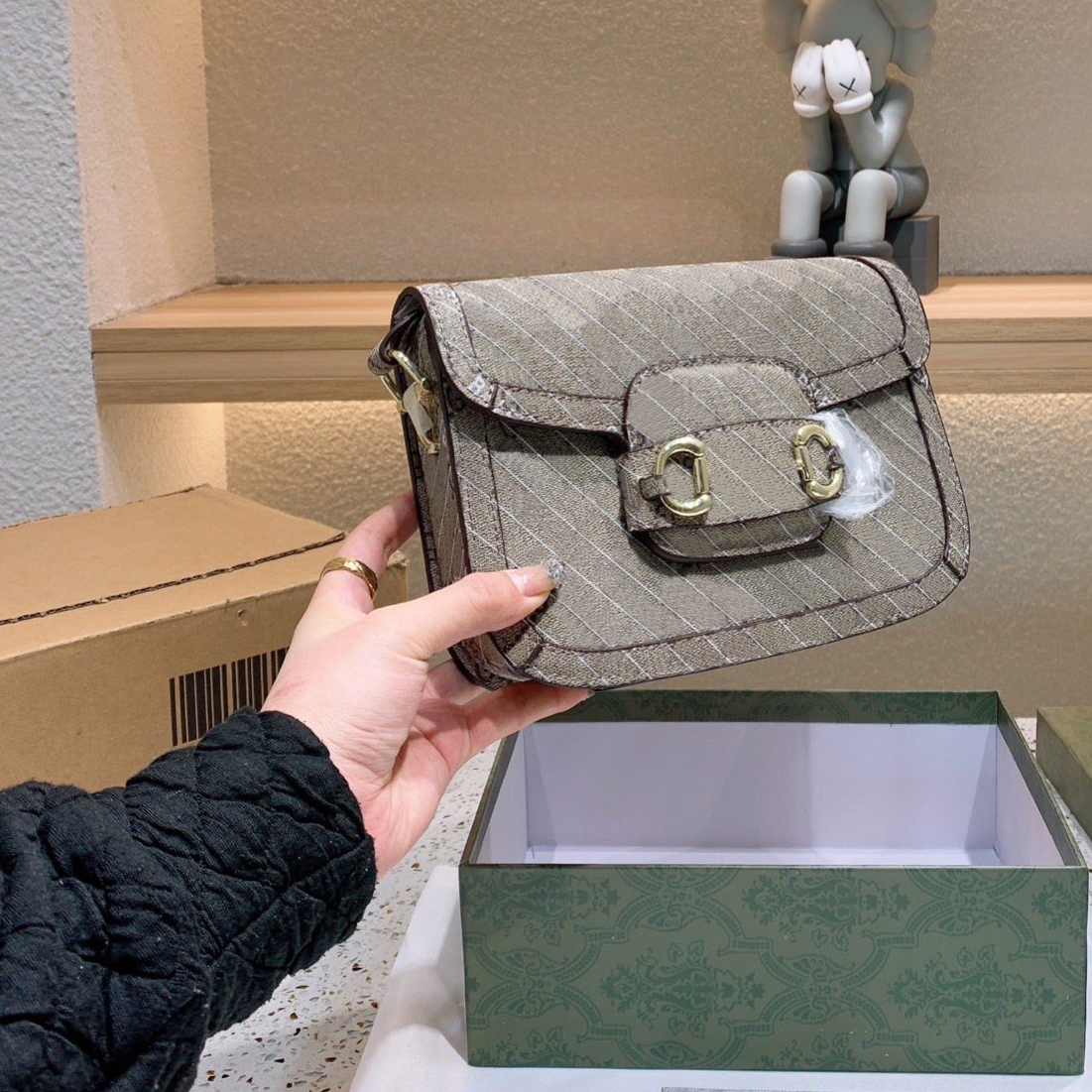 

saddle bag 1955 shoulder bags purse handbags Leather Luxurys designers Top Quality Ladies handbag Women fashion mother cossbody wallet clutch totes Thread letter, No bags