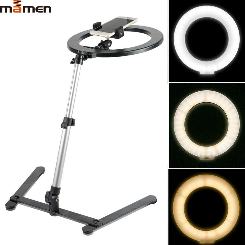 

MAMEN 10 inch Ring Light Fill Lamp Overhead Bracket Soft Light jewelry broadcast live shooting SLR photo lamp CD50 T03