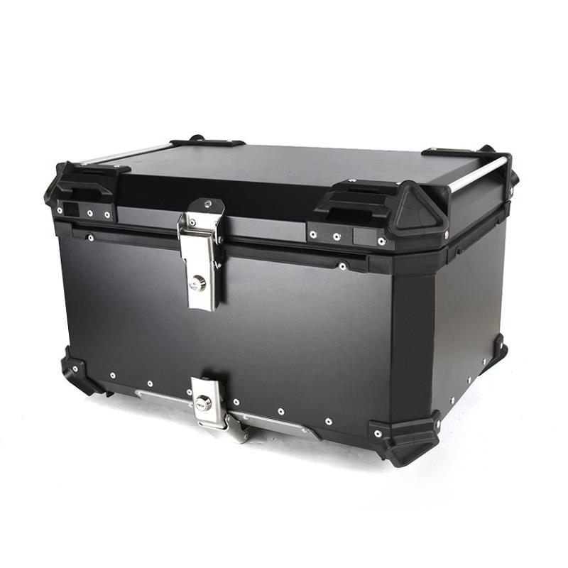 

55L 65L Universal Motorcycle Rear Luggage Aluminum Trunk Storage Case Moto Tool Box Waterproof Helmet Key Lock Tail Toolbox