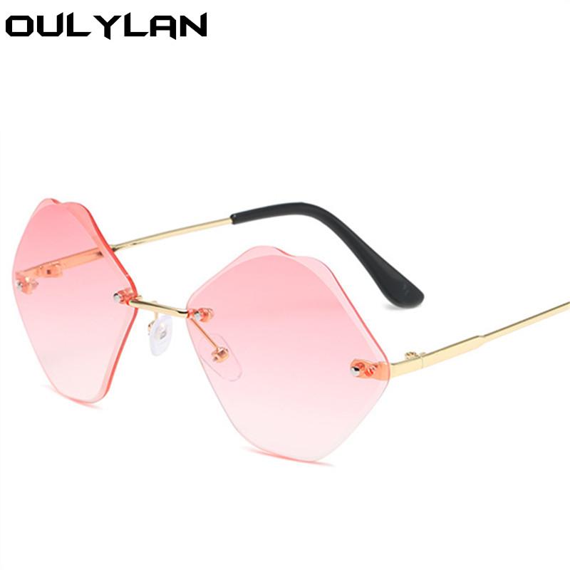 

Oulylan Metal Rimless Kids Sunglasses Fashion Children Gray Pink Blue Lens Sun Glasses Cute Girls UV400 Protection Eyewear Baby
