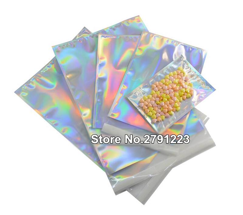 

7.5x10cm/8.5x13cm in stock Holographic Bags Hot Stamping Colors Storage Pocket Gilding Bronzing Pocket 100 PCS