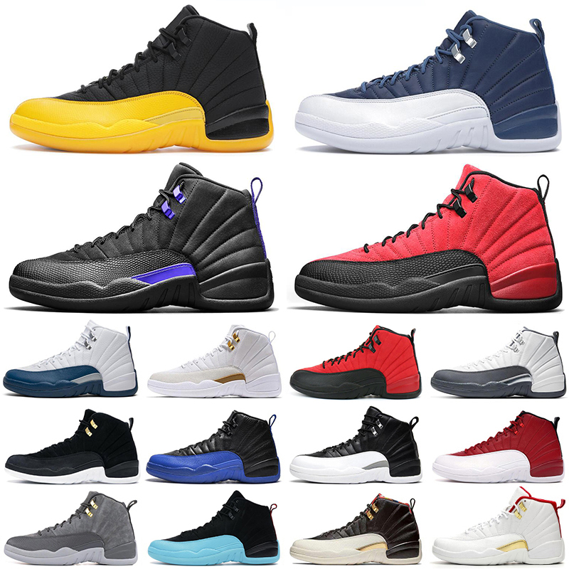 

Mens 12s basketball shoes jumpman 12 Gold Game Royal Dark Concord Black men trainers Athletic sports sneakers, Shoelace